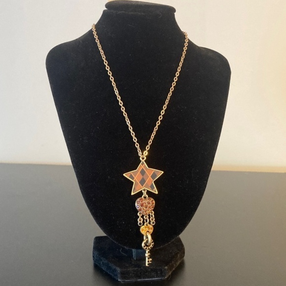 Pilgrim Gold Star and Charm Necklace